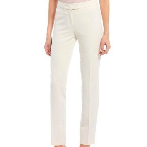 Anne Klein Slim Stretch Pants Anne White, Size 14 - Picture 1 of 5